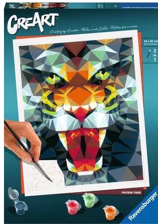 RAVENSBURGER - CREART: POLYGON TIGER 24X30CM