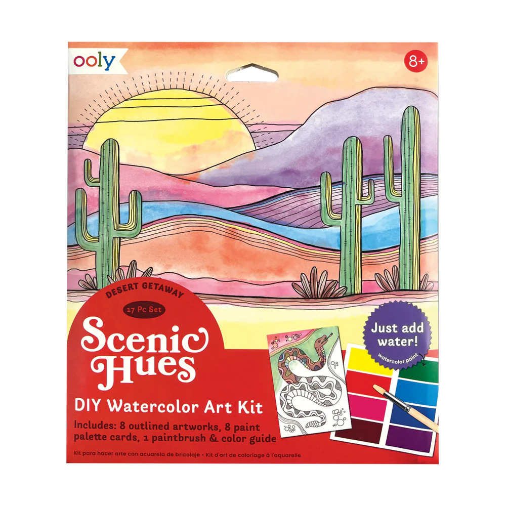OOLY - SCENIC HUES DIY WATERCOLOR ART KIT - DESERT GETAWAY