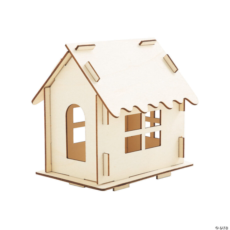 ORIENTAL TRADING - DIY UNFINISHED WOOD CLASSIC GINGERBREAD HOUSES (EACH)