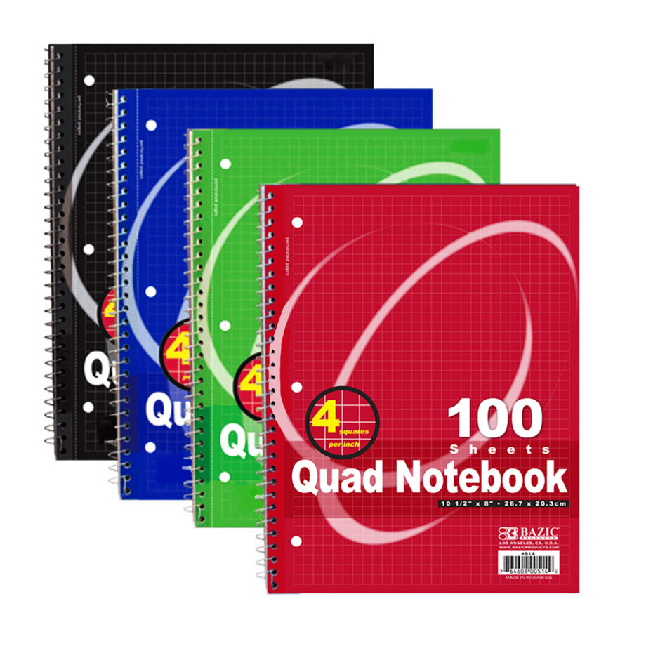 BAZIC - RULED QUAD NOTEBOOK