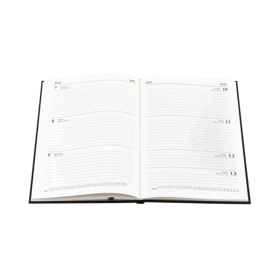 COLLINS - ESSENTIAL - WEEK TO VIEW - A5 - BLACK
