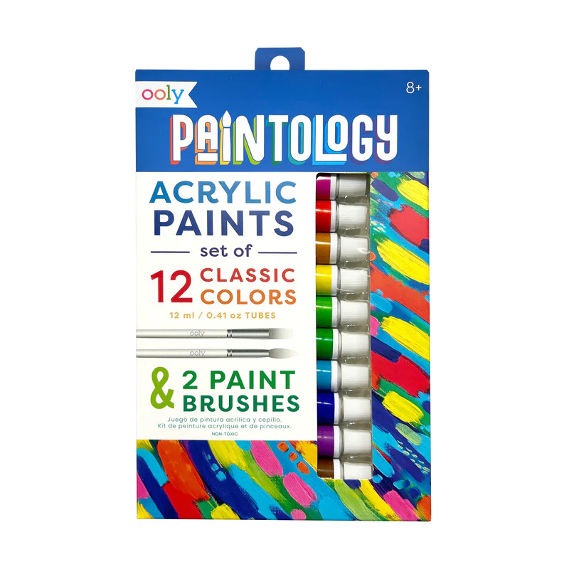 OOLY - PAINTOLOGY ACRYLIC PAINT SET - CLASSIC COLORS - SET OF 12