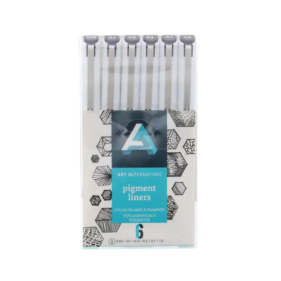 ART ALTERNATIVES - PIGMENT LINER SET 6-PEN SET