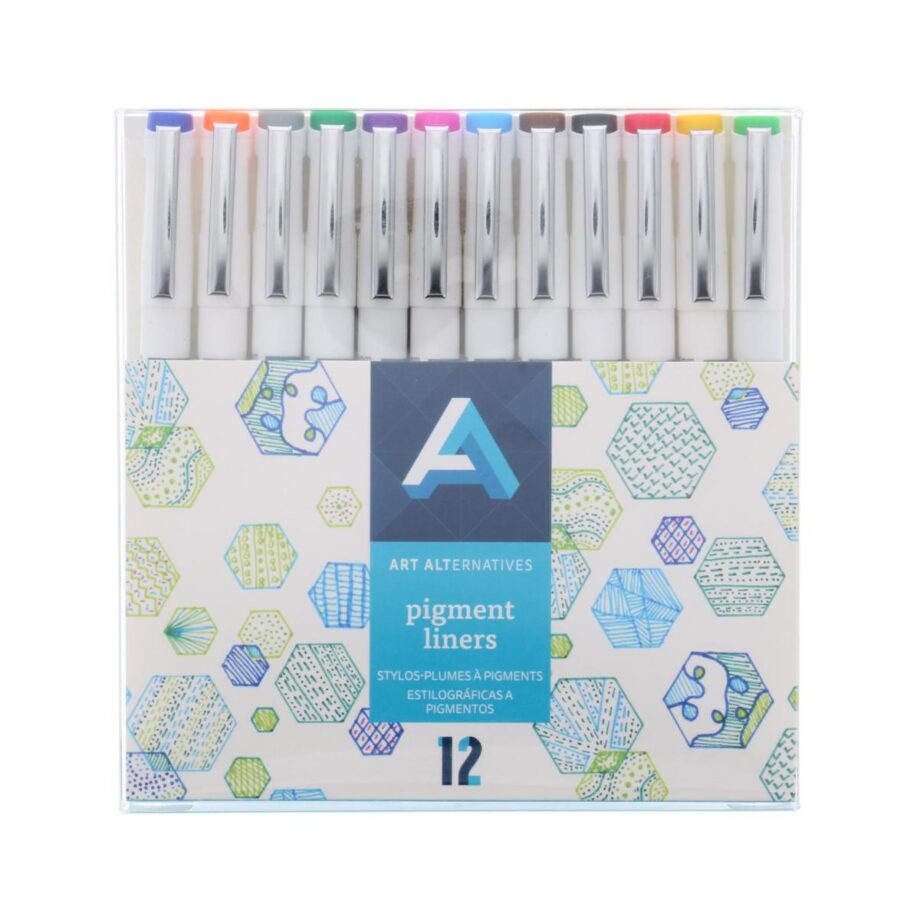 ART ALTERNATIVES - PIGMENT LINER SET - 12 PEN SET