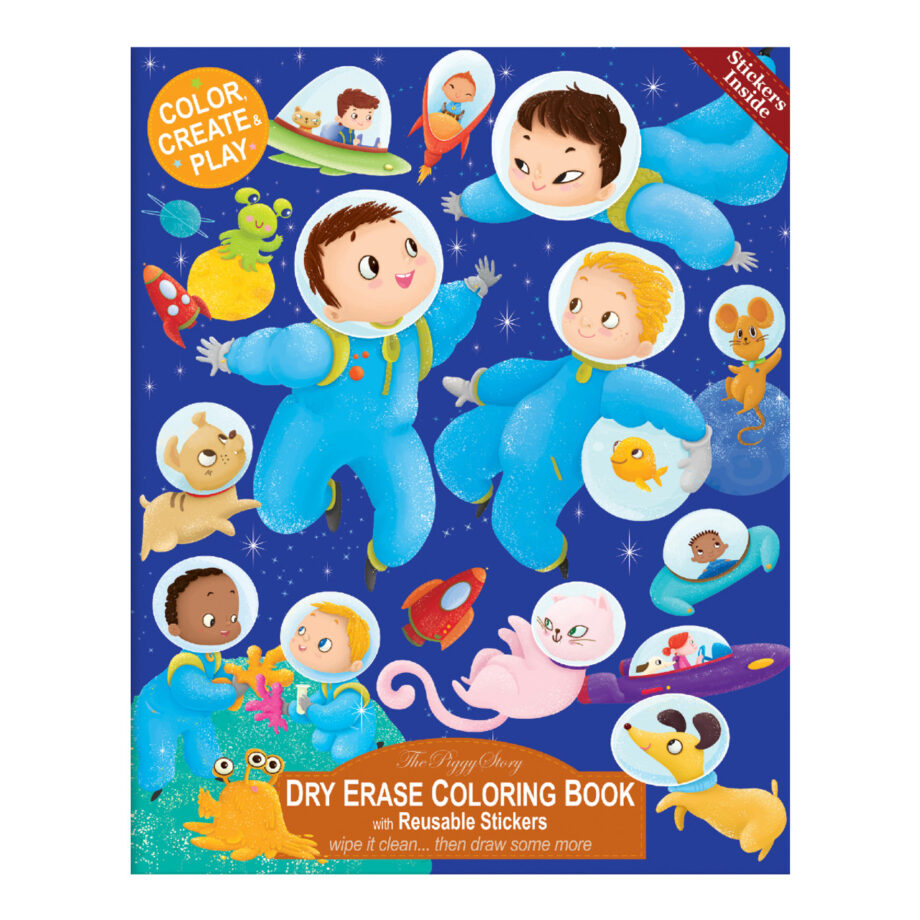 THE PIGGY STORY - DRY ERASE COLORING BOOKS (MORE DESIGNS)