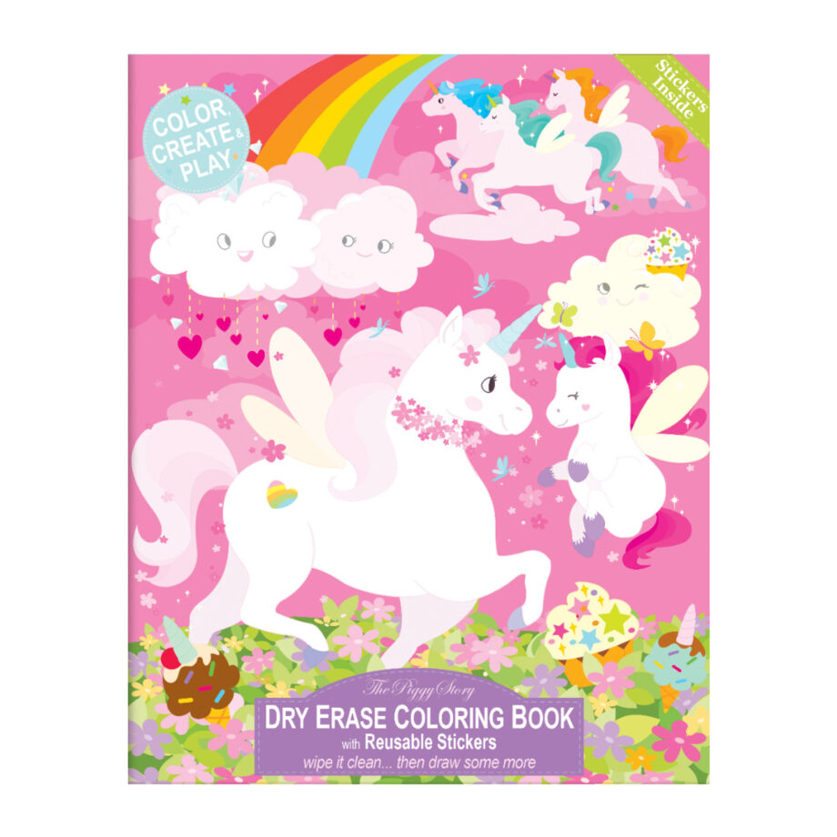 THE PIGGY STORY - DRY ERASE COLORING BOOKS (MORE DESIGNS)