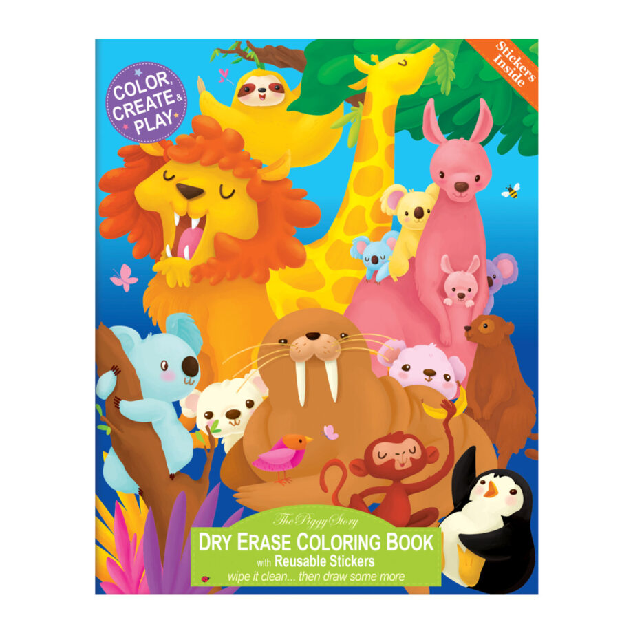 THE PIGGY STORY - DRY ERASE COLORING BOOKS (MORE DESIGNS)