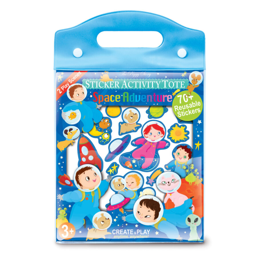 THE PIGGY STORY - STICKER ACTIVITY TOTE (MORE DESIGNS)