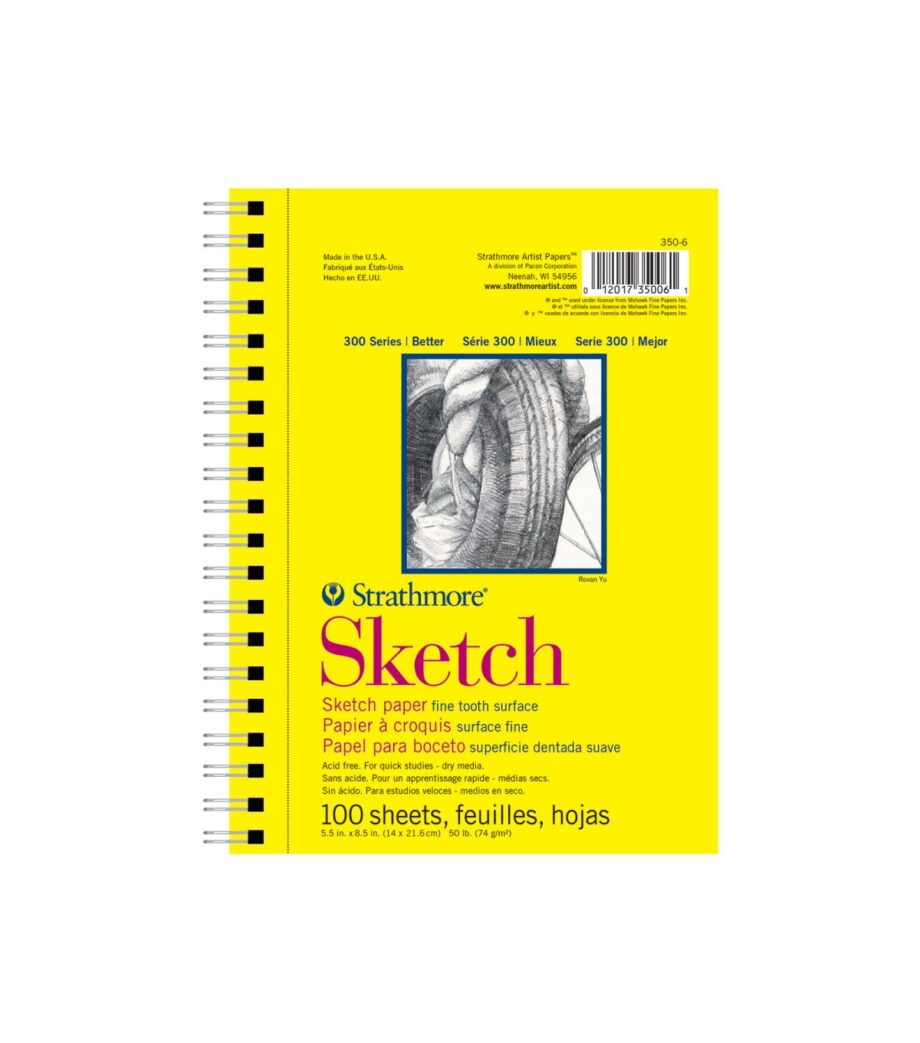 STRATHMORE - SKETCH PAPER PAD - SPIRAL BOUND - 5.5" X 8.5"