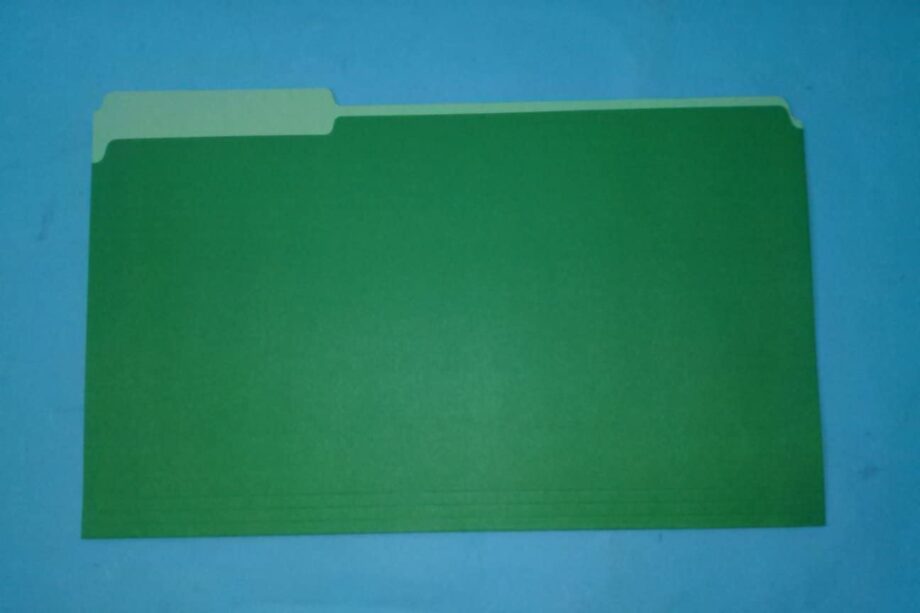 PENDAFLEX - LEGAL FILE FOLDER INTERIOR 1/3 CUT, BRIGHT GREEN, EACH (435013)