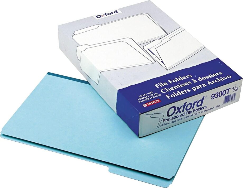 PENDAFLEX - Folders, Legal 9300T13 Tab Folders,  Legal-Size, 25/BX, Blue