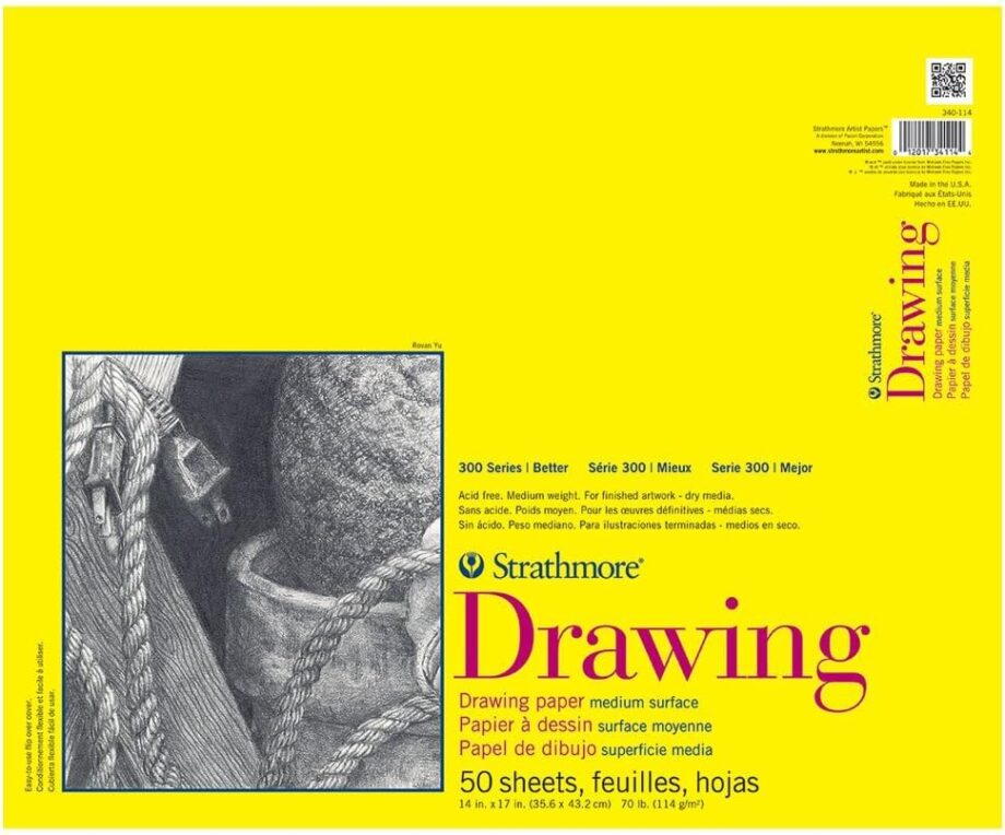 STRATHMORE - DRAWING PAPER PAD 300 SERIES - 14 X 17