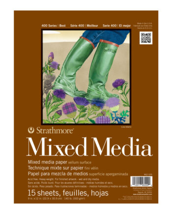 STRATHMORE - MIXED MEDIA PAPER PAD 400 SERIES -  9 X 12