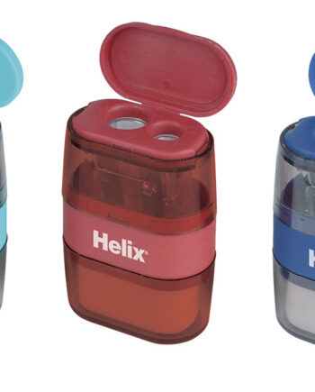 HELIX - DUO ERASER AND PENCIL SHARPNER - ASSORTED COLORS