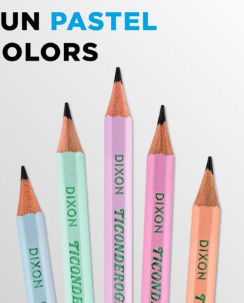 TICONDEROGA - #2HB PENCILS - 10 COUNT - PASTEL BARREL