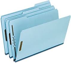Pendaflex - FP313 Pressboard Folders, 2 Fasteners, 1" Expansion, 1/3 Tab, Legal, Blue (Box of 25)